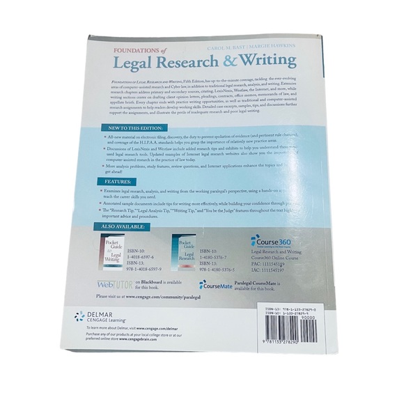 Foundations of Legal Research and Writing Fifth Edition. - Picture 2 of 5